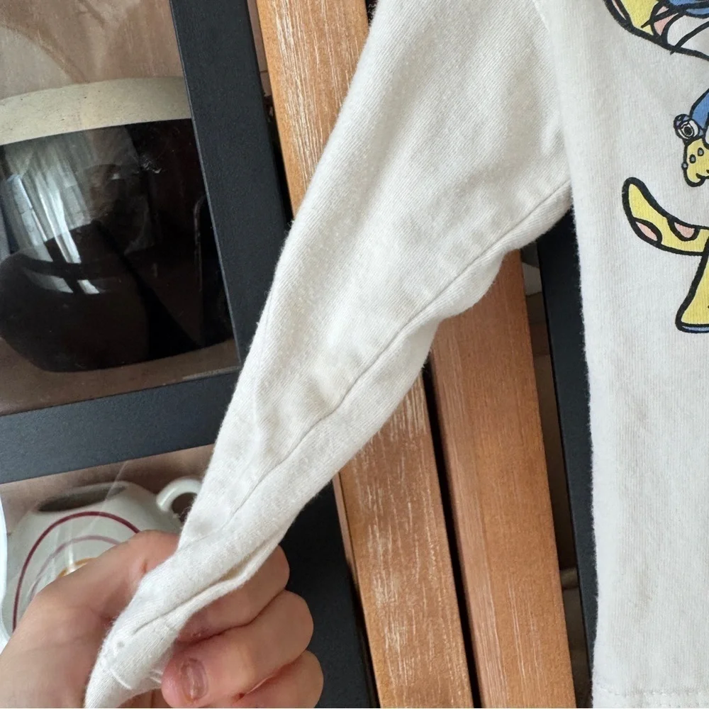 Zara Kids x Disney Jr. super kitty squad long sleeve tee crewneck colorful beige